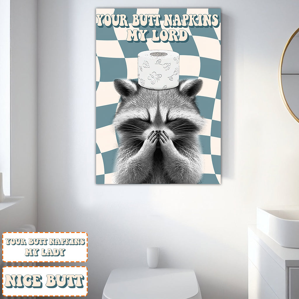 Votre serviette, mon Seigneur - Toile et affiche personnalisées avec raton laveur