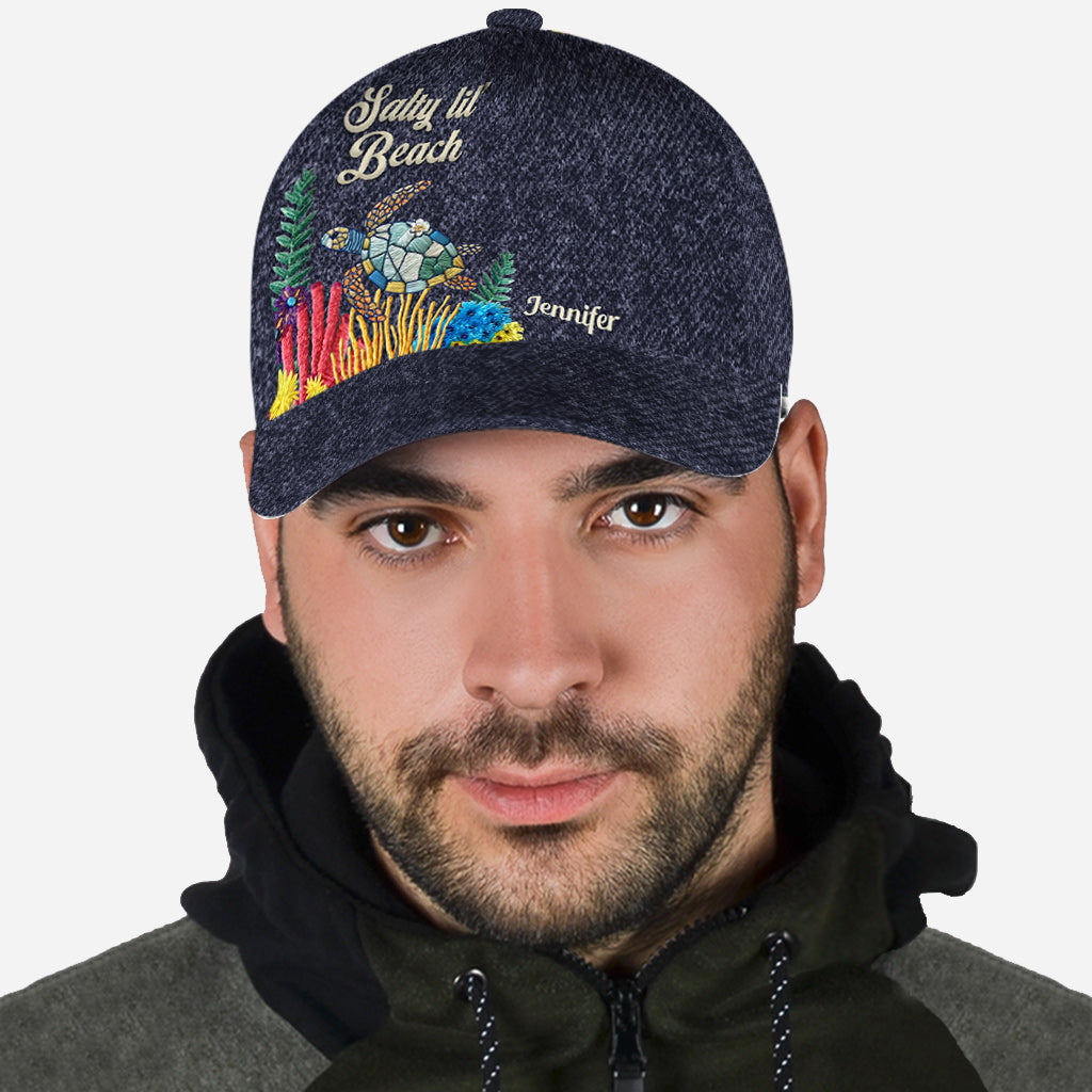 Algues de plage salées - Casquette classique personnalisée Tortue