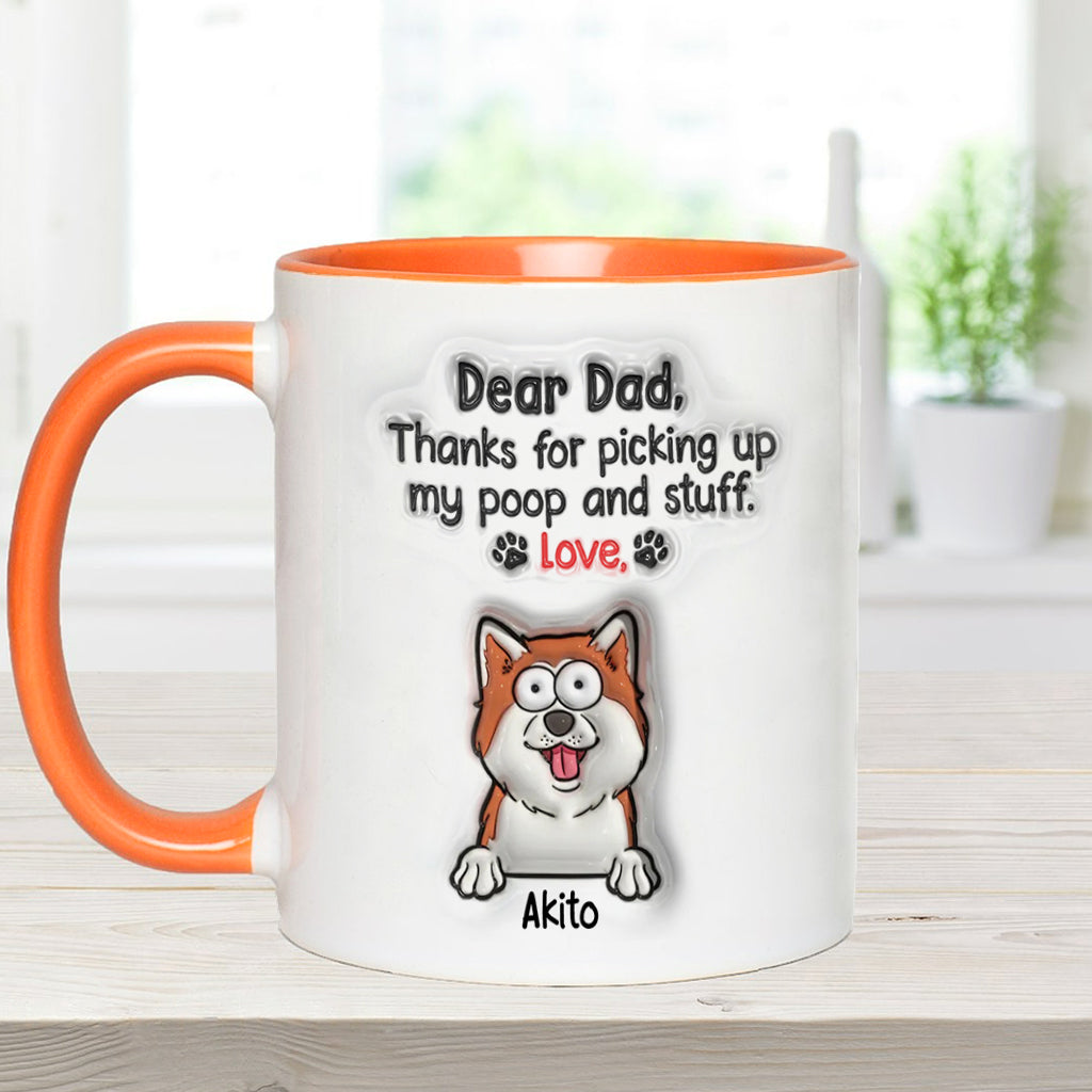 Merci d'avoir ramassé mes crottes - Mug personnalisé avec motif chien