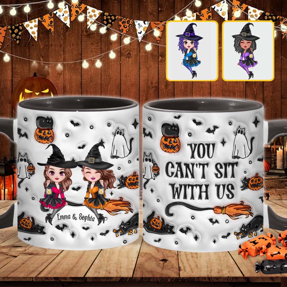 You Can't Sit With Us Best Witch - Personalized Bestie Accent Mug