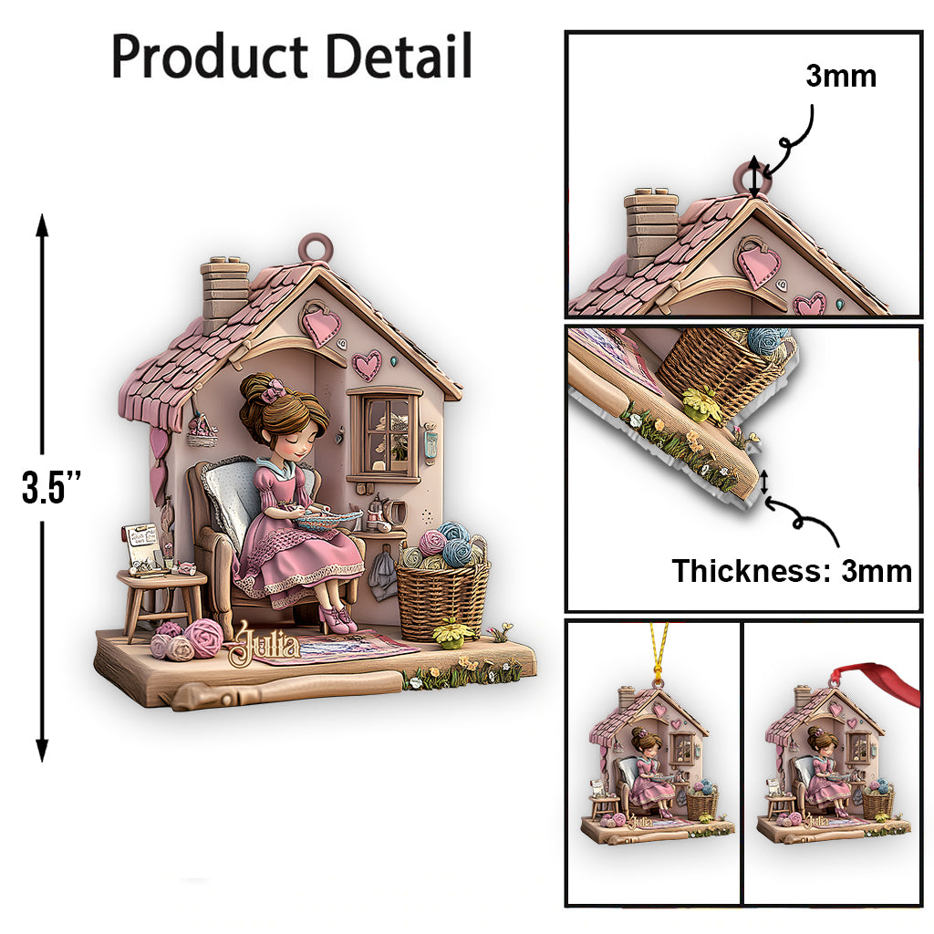 My Happy Place - Personalized Crocheting Ornament