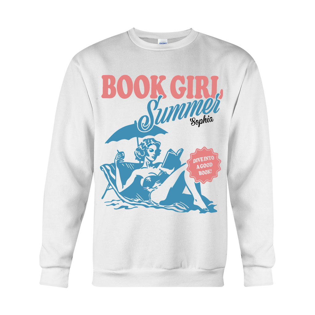 L'été des filles de livres - T-shirt et sweat à capuche personnalisés « Livre »