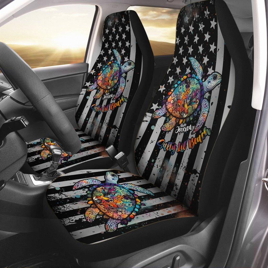 Salty Lil' Beach - Personalized Turtle Seat Covers