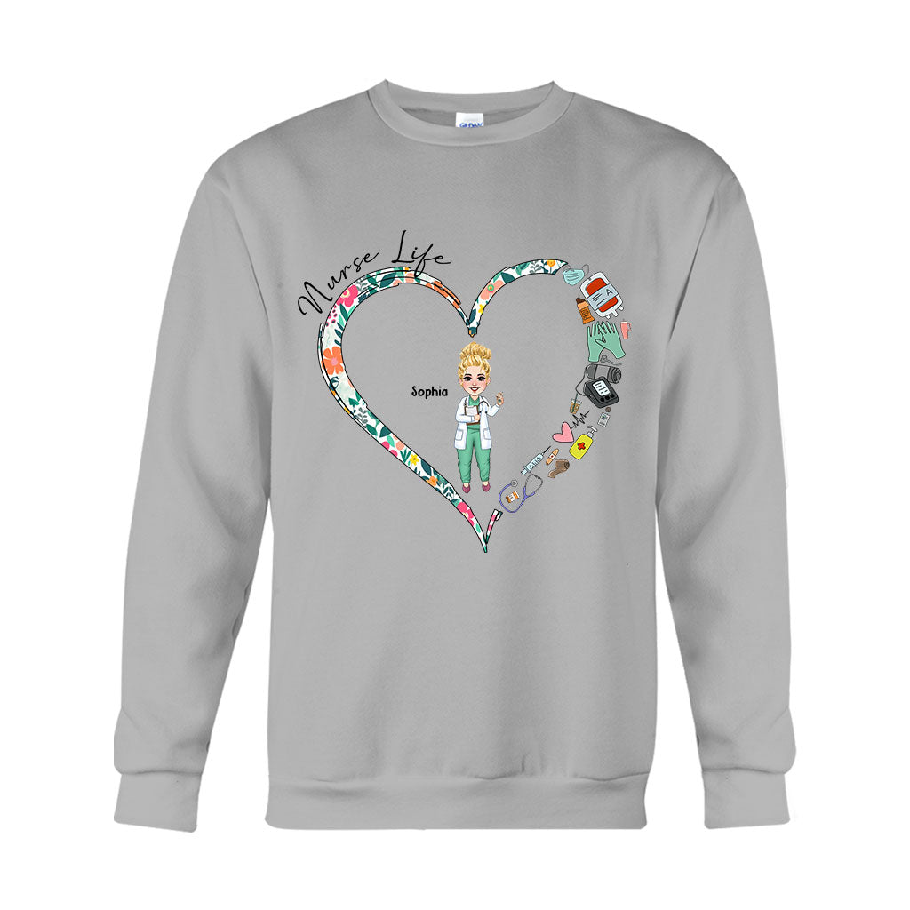 Vie d'infirmière - T-shirt et sweat à capuche personnalisés pour infirmières