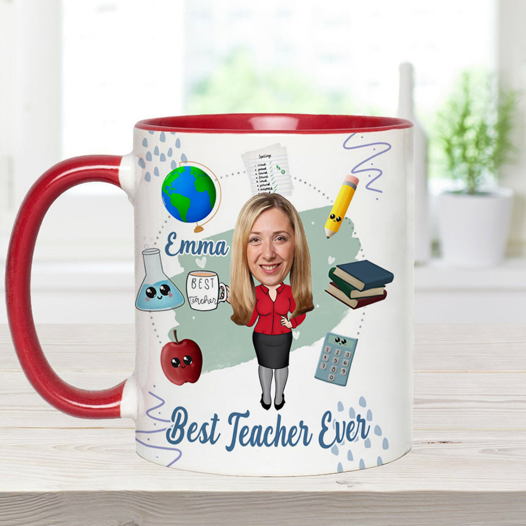 Meilleure enseignante du monde - Mug personnalisé « Meilleure enseignante »