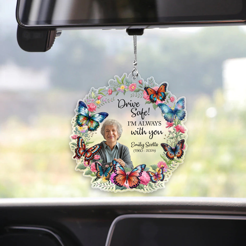 Your Wings Were Ready But Our Hearts Were Not - Personalized Memorial Transparent Car Ornament