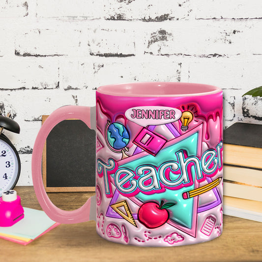 Mug rose gonflable personnalisé pour enseignant