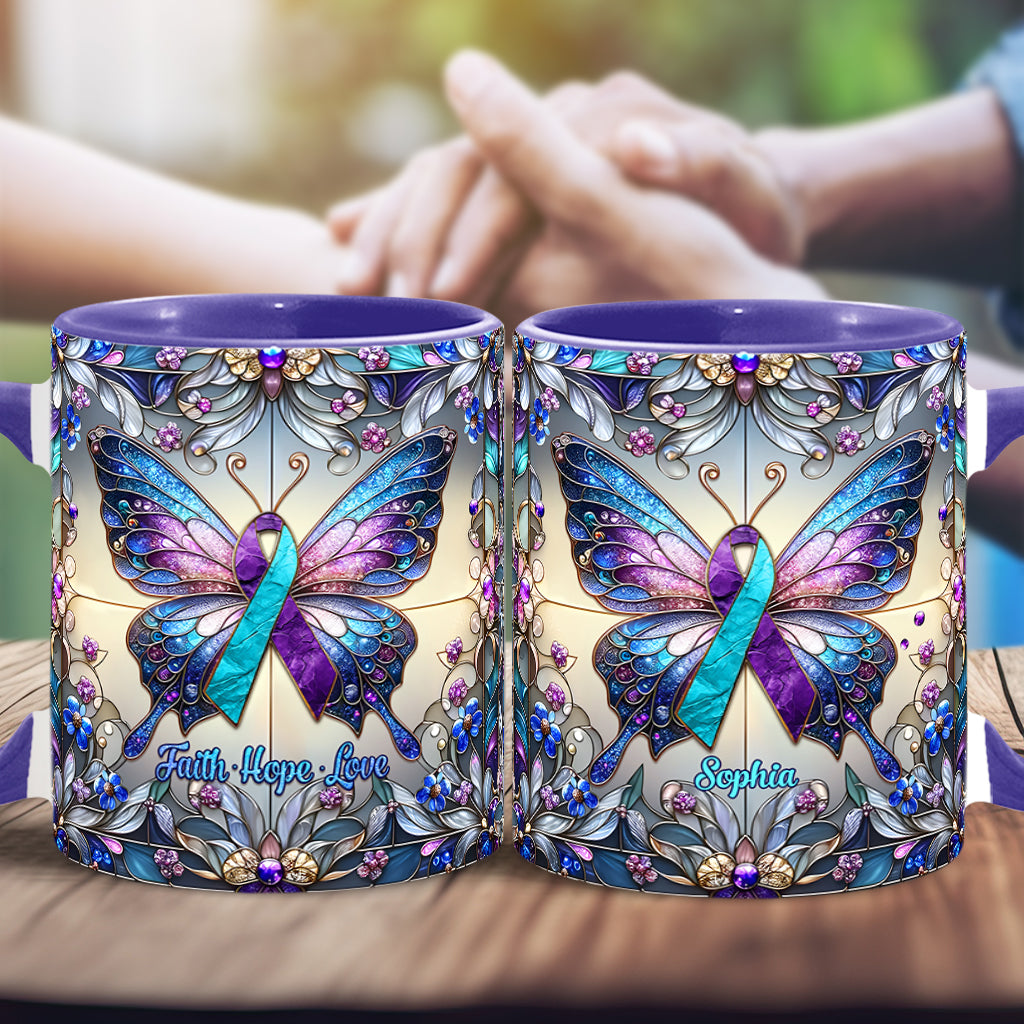 Foi, Espérance, Amour - Mug personnalisé pour la prévention du suicide