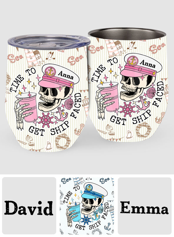 Il est temps de prendre la mer ! – Gobelet à vin de croisière personnalisé