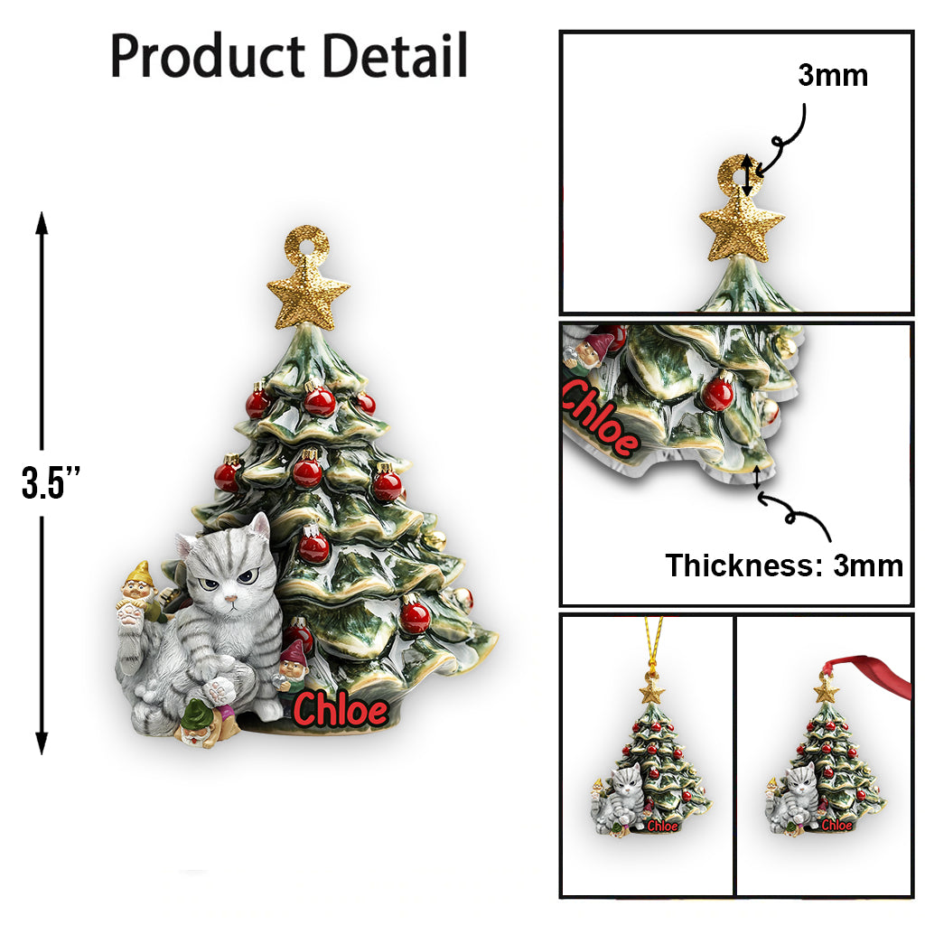 Naughty Cat - Personalized Cat Ornament