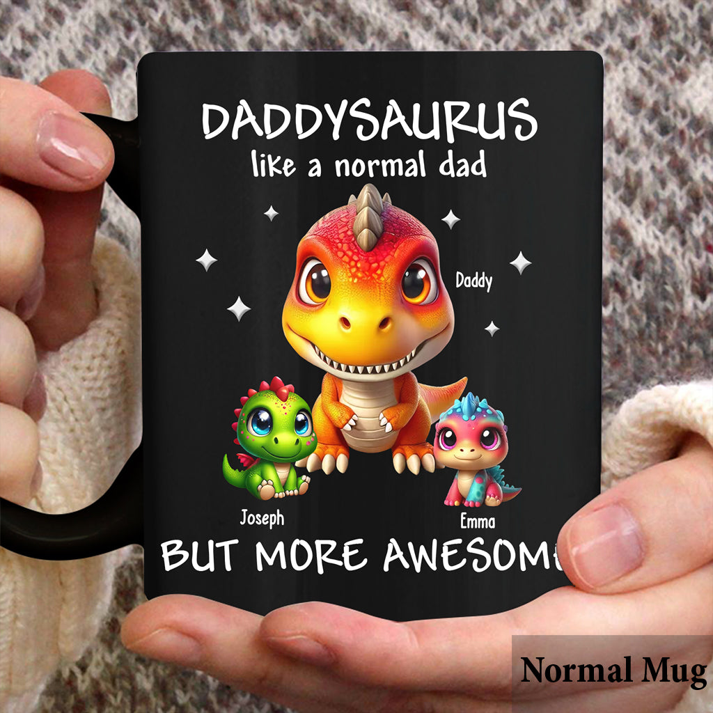 Mug personnalisé pour papa « Papa-Papa-Papa » en 3D avec dinosaures Grand-Papa-Papa –