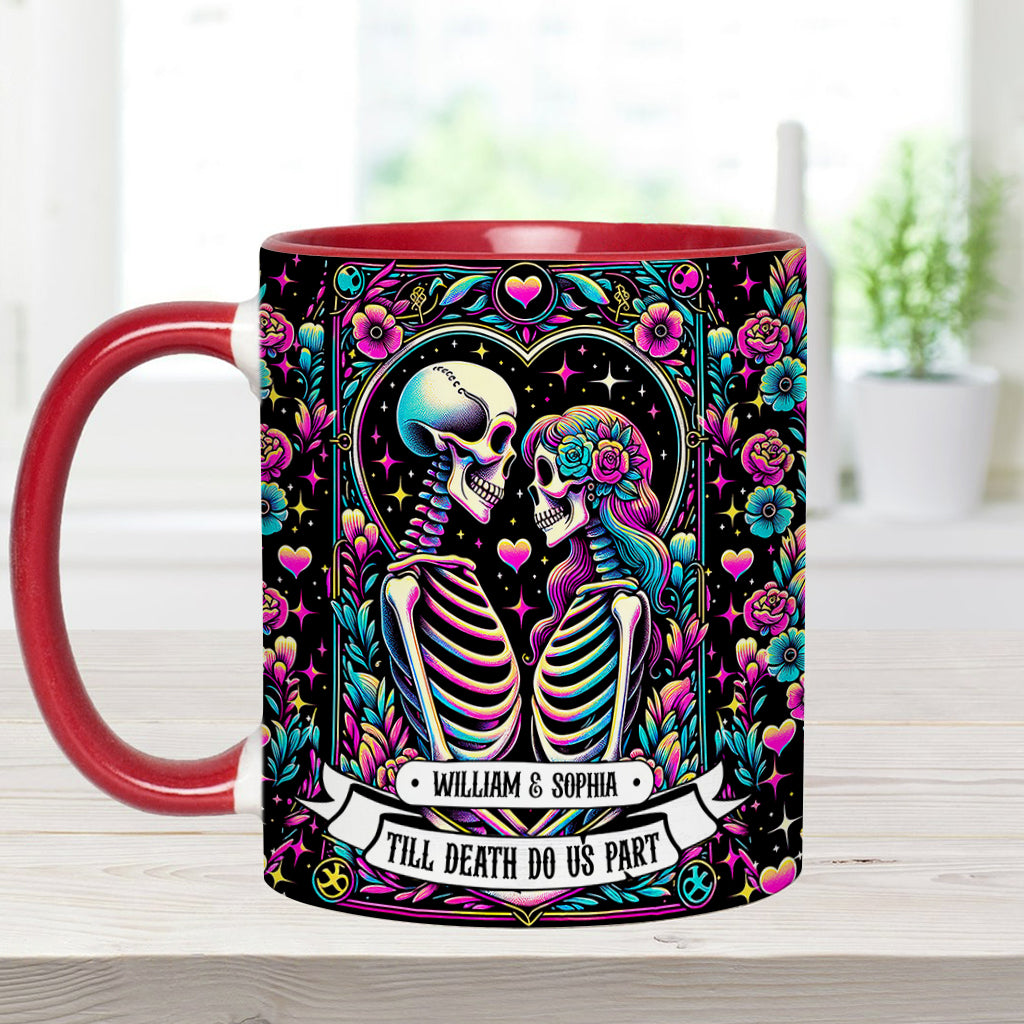 Jusqu'à ce que la mort nous sépare - Mug personnalisé à motif tête de mort