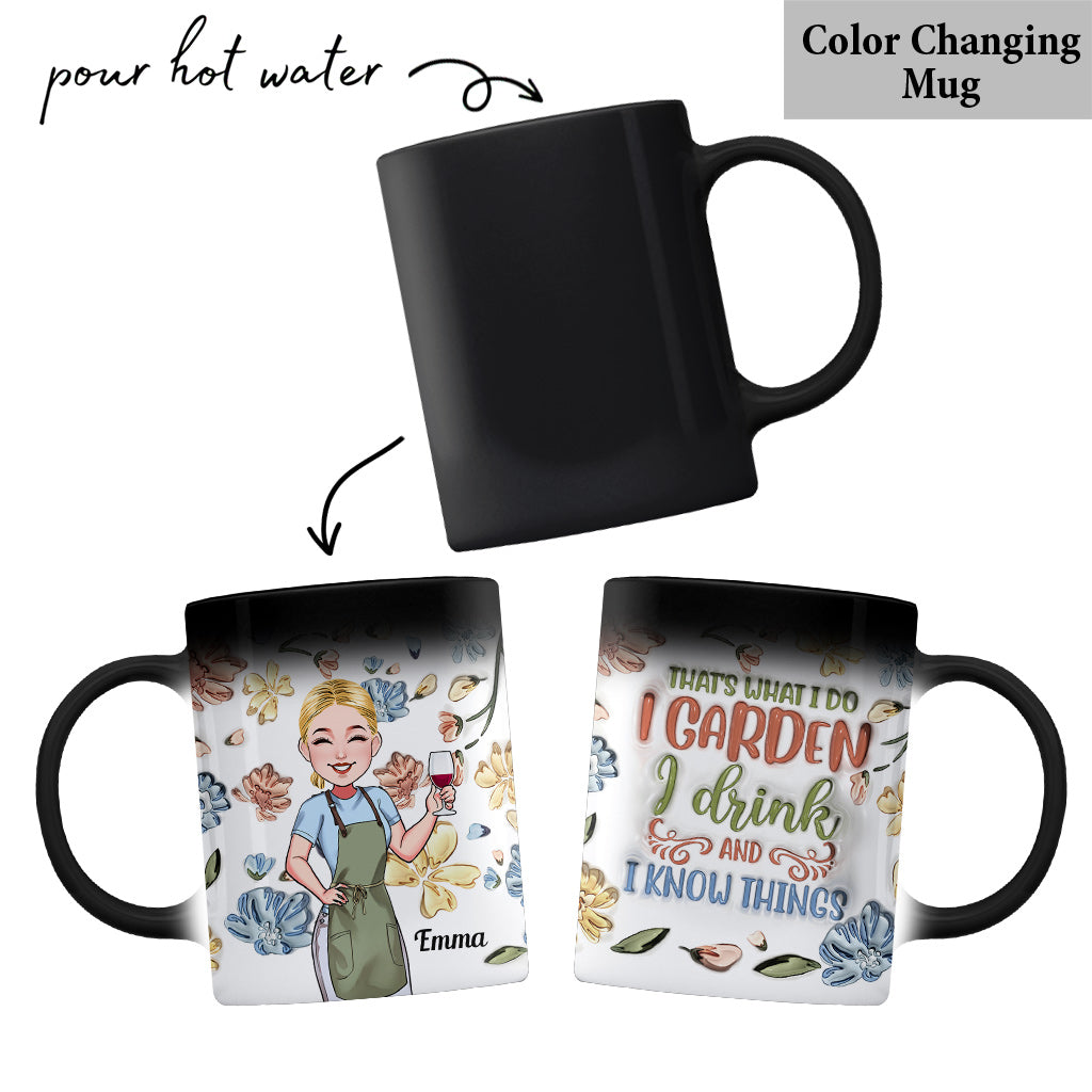 Au jardin je vais - Mug de jardinage personnalisé