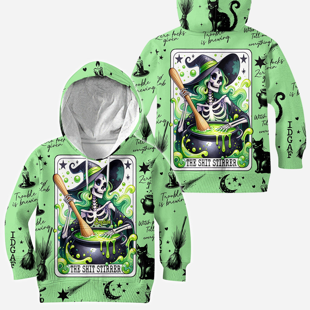 T-shirt personnalisé « La faiseuse de troubles » - Sorcière intégrale