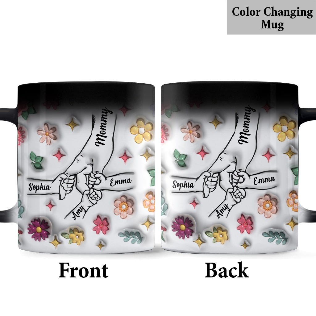 Mug personnalisé « Main dans la main » pour maman