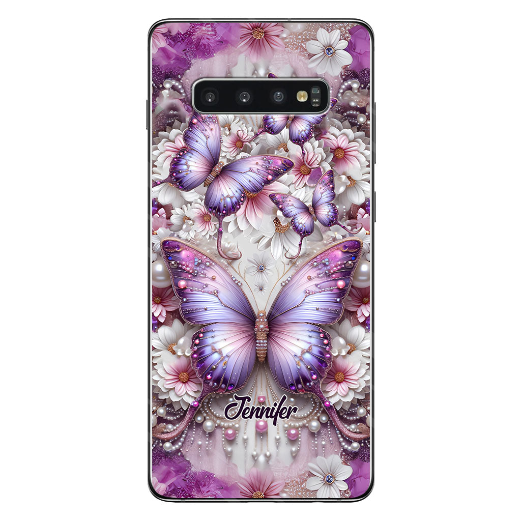 Floral Butterflies - Personalized Butterfly Phone Case