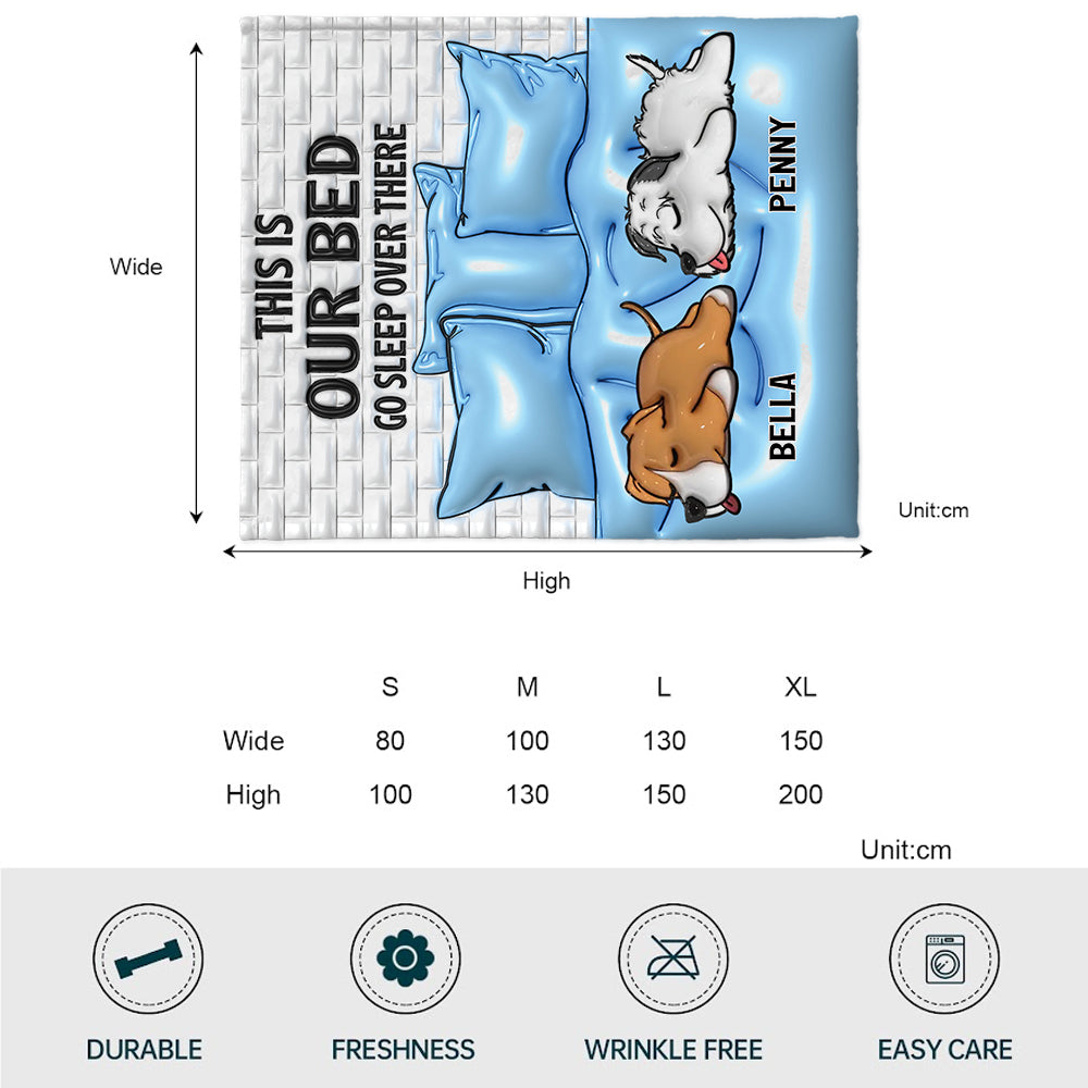 Ceci est mon lit - Couverture personnalisée pour chien