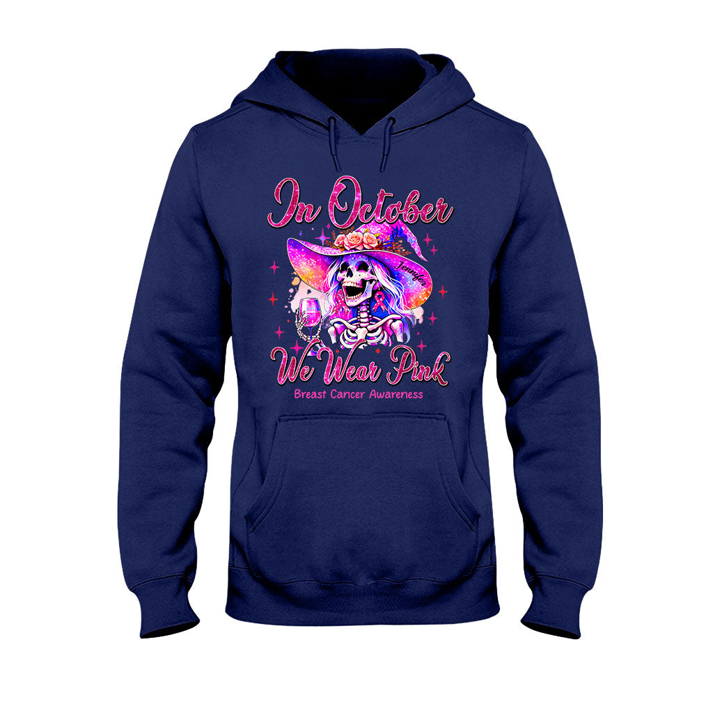 En octobre, on porte du rose - T-shirt et sweat à capuche personnalisés pour la sensibilisation au cancer du sein