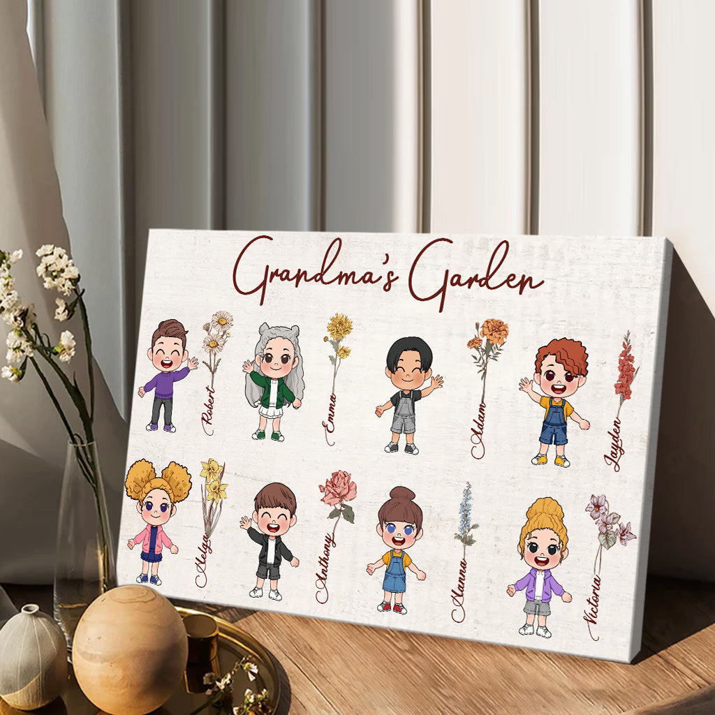Le jardin de grand-mère - Toile et affiche personnalisées pour grand-mère