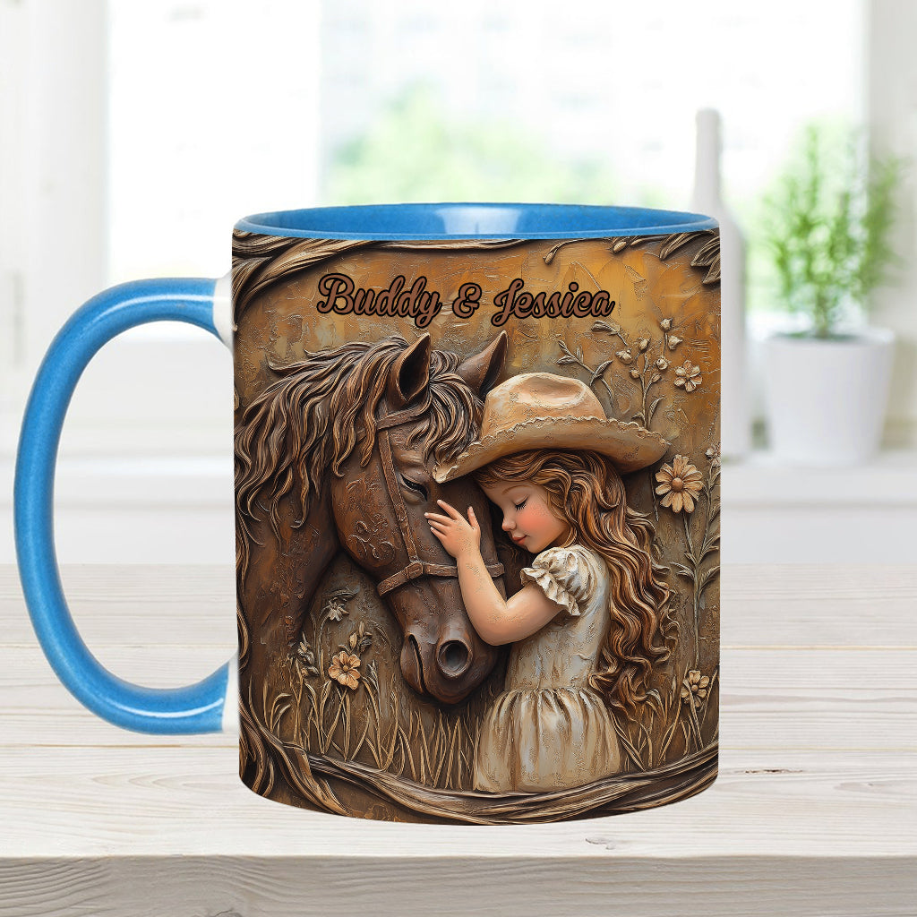 Mug personnalisé « Juste une fille qui aime les chevaux »