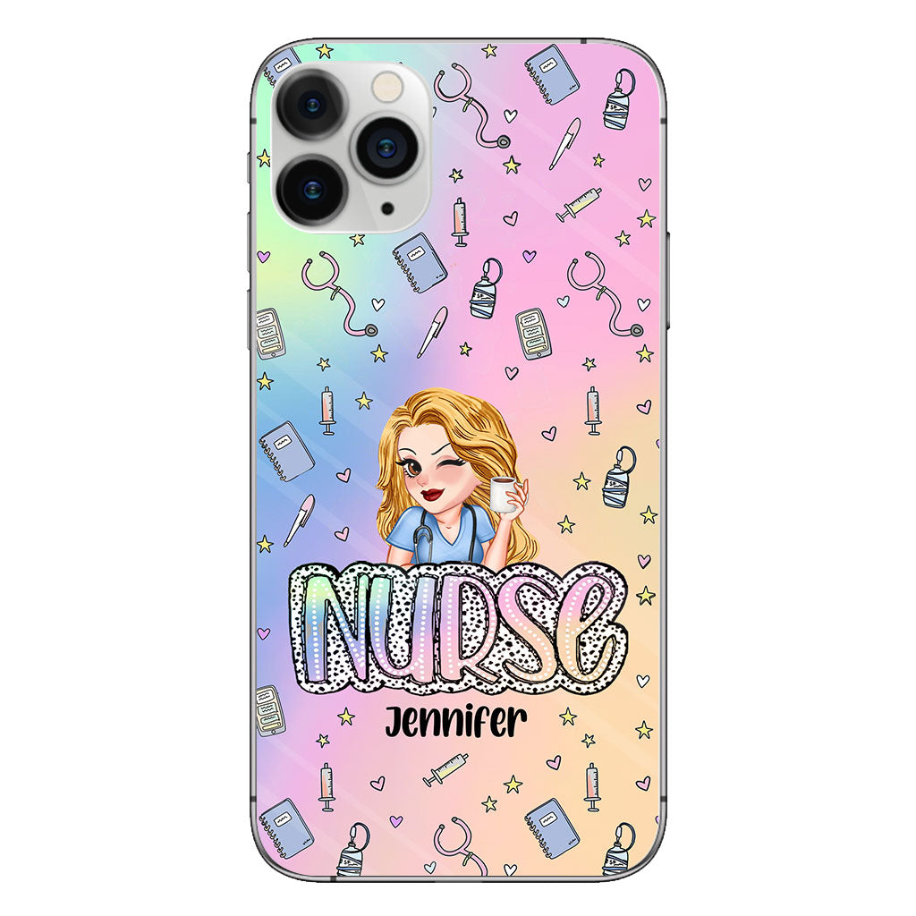 Vie d'infirmière - Étui de téléphone transparent personnalisé pour infirmière