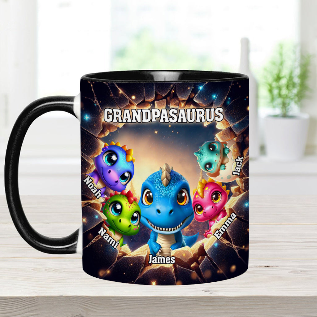 Grandpasaurus - Personalized Grandpa Accent Mug
