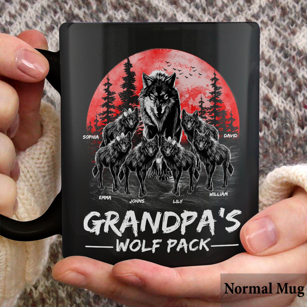 Grandpa's Wolf Pack - Personalized Grandpa Mug