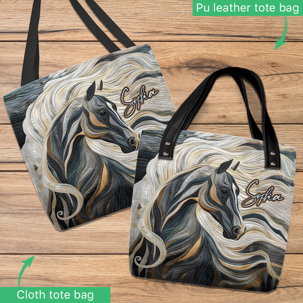 Love Horses - Personalized Horse Tote Bag
