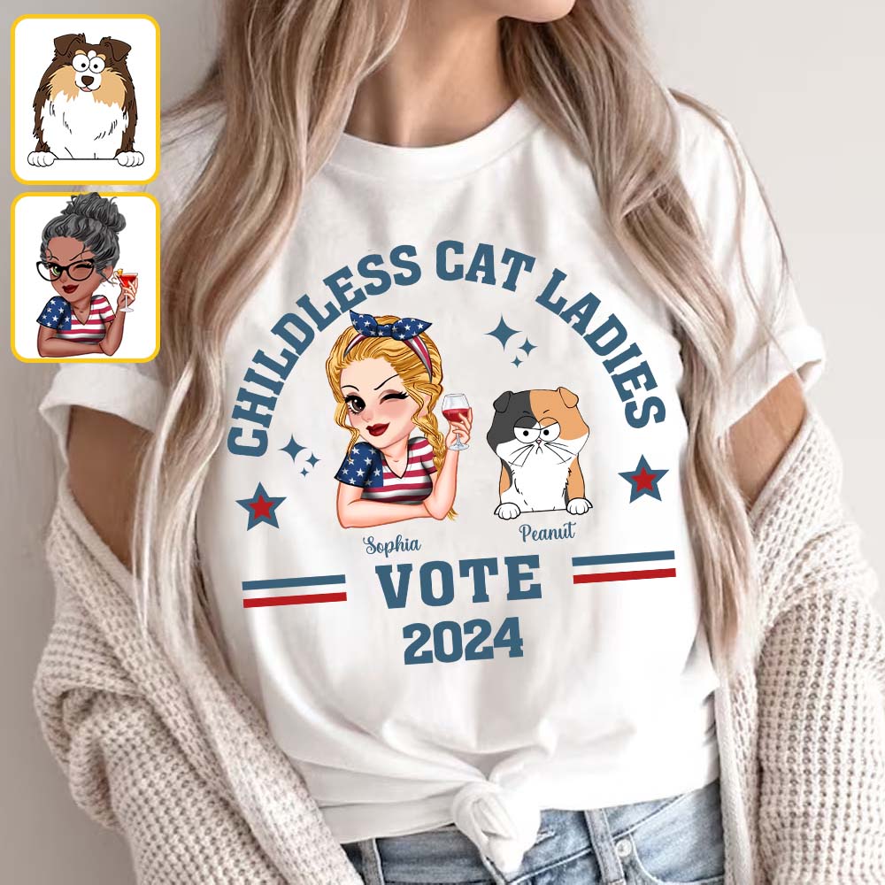 Childless Cat Ladies - Personalized Cat T-shirt And Hoodie