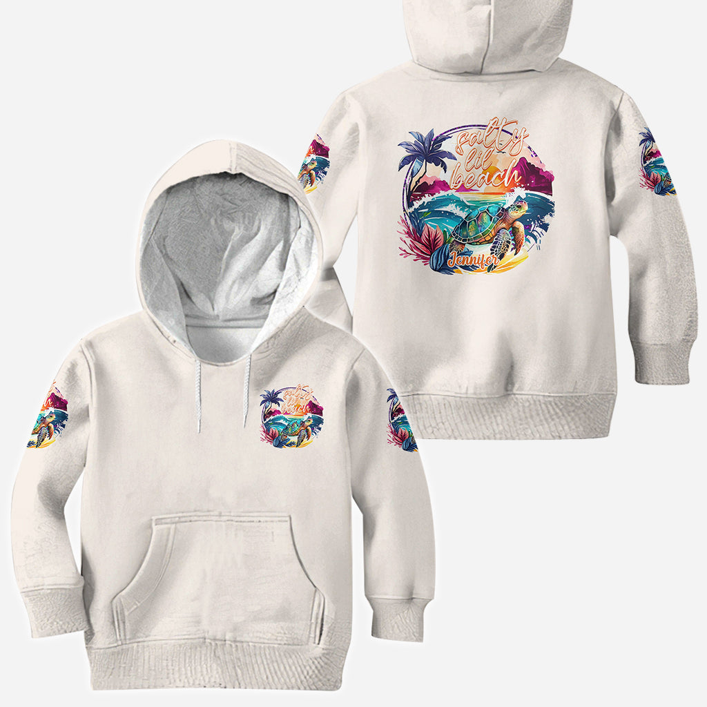 Salty Lil' Beach - T-shirt personnalisé avec motif tortue