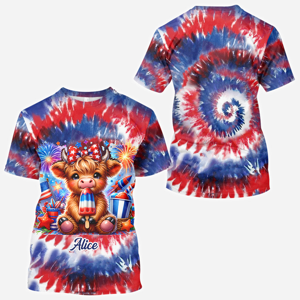 4th Of July Cow - Personalized Cow All Over Shirt
