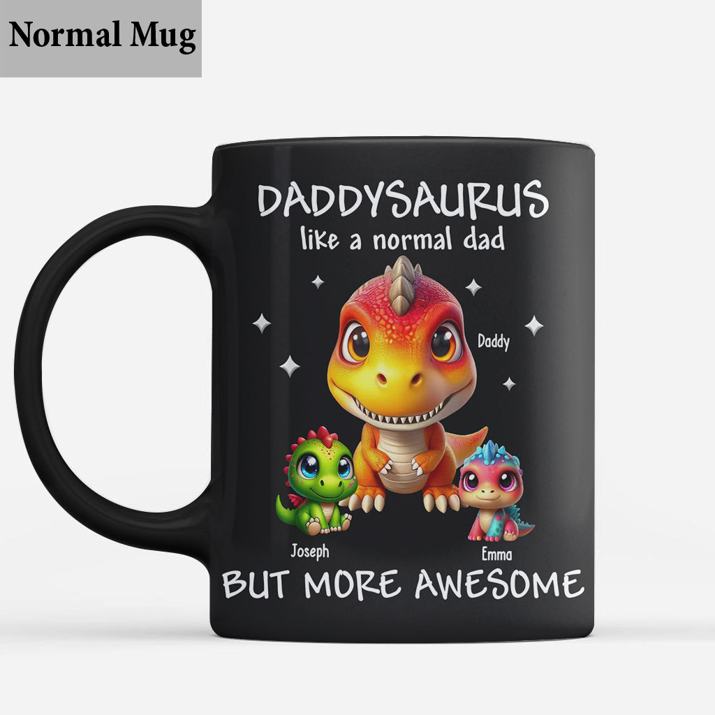 Mug personnalisé pour papa « Papa-Papa-Papa » en 3D avec dinosaures Grand-Papa-Papa –