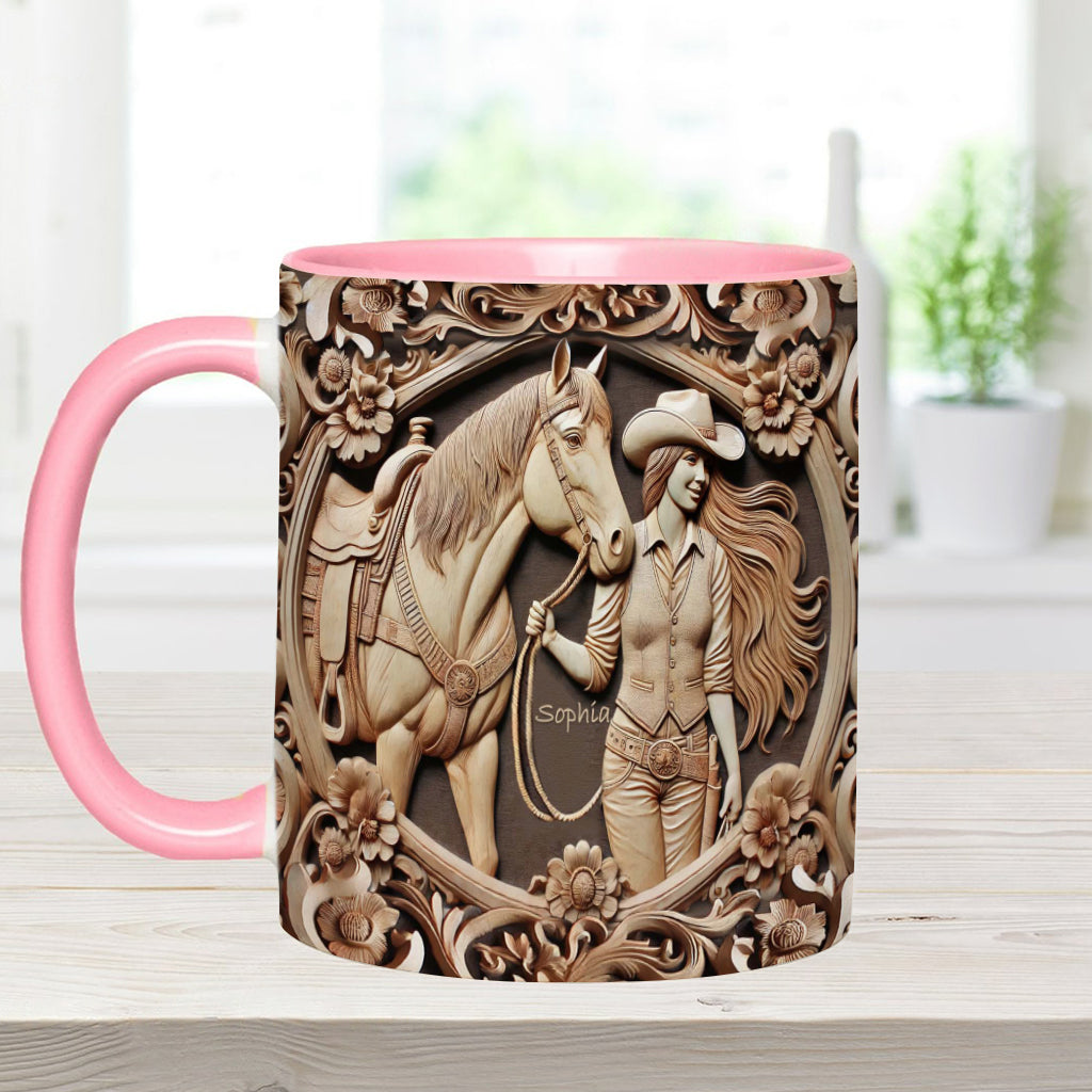 Mug personnalisé « Une fille et son cheval »
