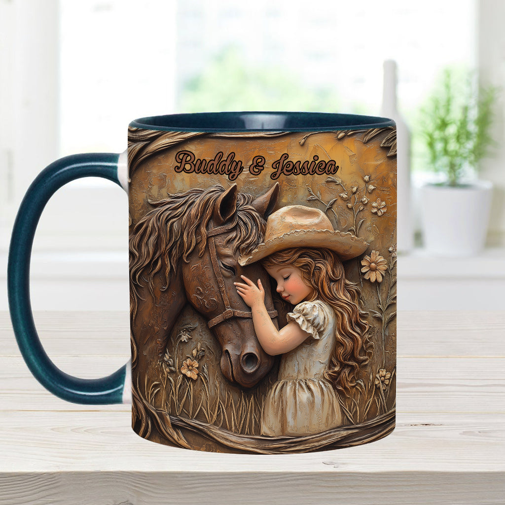 Mug personnalisé « Juste une fille qui aime les chevaux »