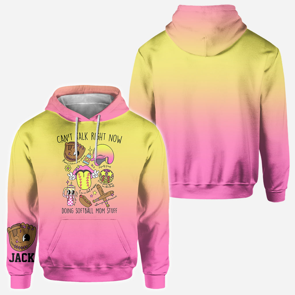 Articles pour mamans de joueuses de softball - T-shirt personnalisé intégral au style softball