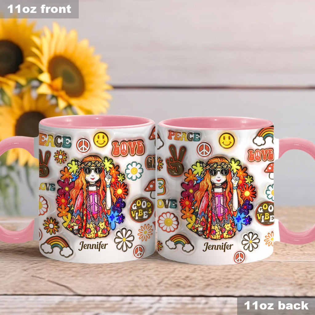Les vieilles hippies ne meurent pas, elles se transforment en grand-mères folles - Mug personnalisé à l'esprit hippie