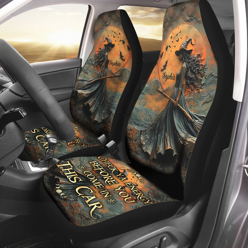 Smoke Of Air And Fire And Earth - Personalized Witch Seat Covers
