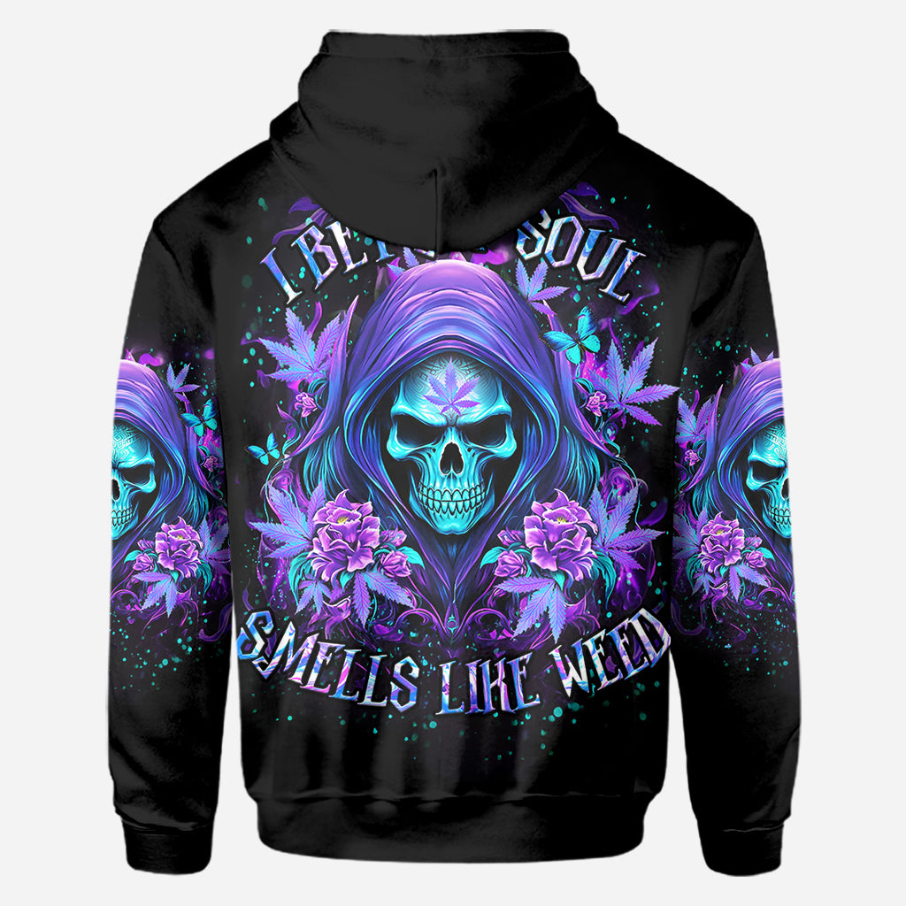Je parie mon âme - T-shirt personnalisé avec motif cannabis intégral