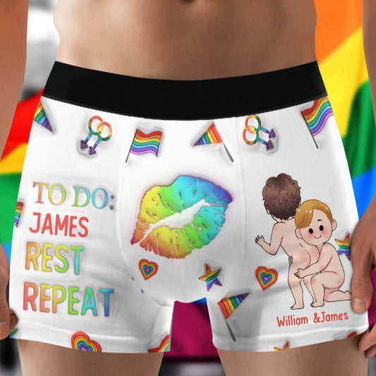 To Do List - Personalized LGBT Support Men’s Boxer Briefs