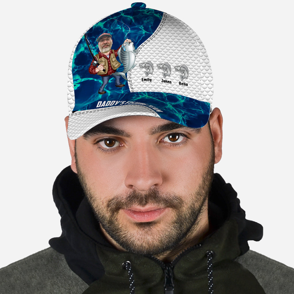 Casquette de pêche classique personnalisée Reel Cool Dad avec drapeau américain