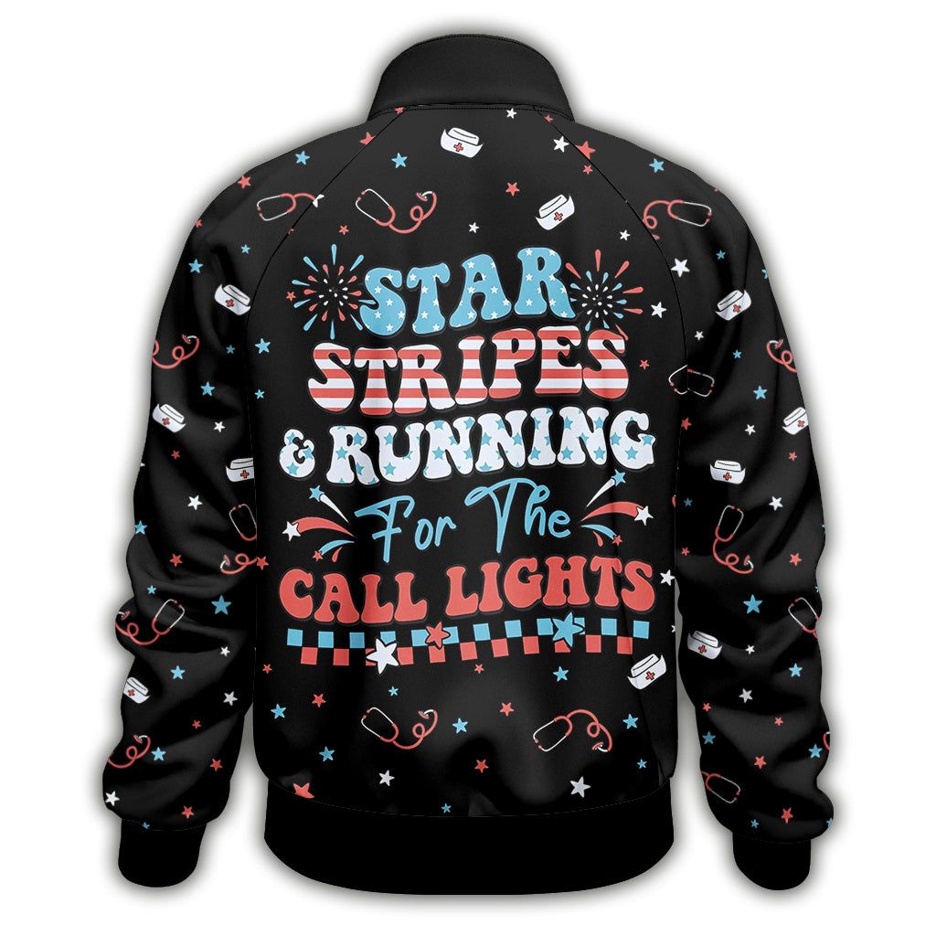 Veste zippée personnalisée pour infirmière, idéale pour la fête du 4 juillet