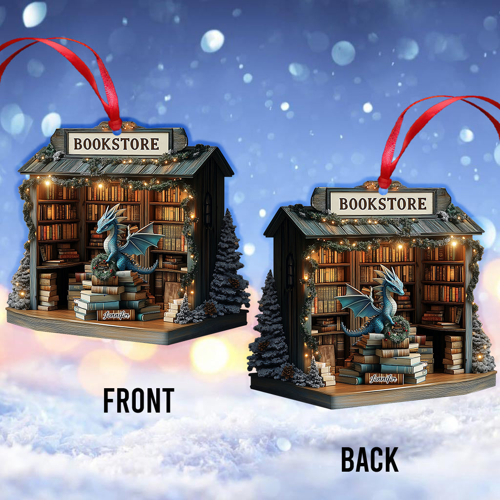 Fantasy Bookstore - Personalized Book Ornament