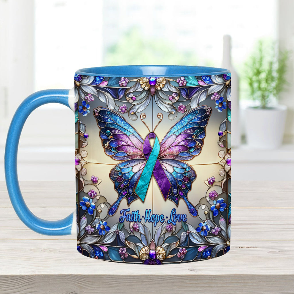 Foi, Espérance, Amour - Mug personnalisé pour la prévention du suicide