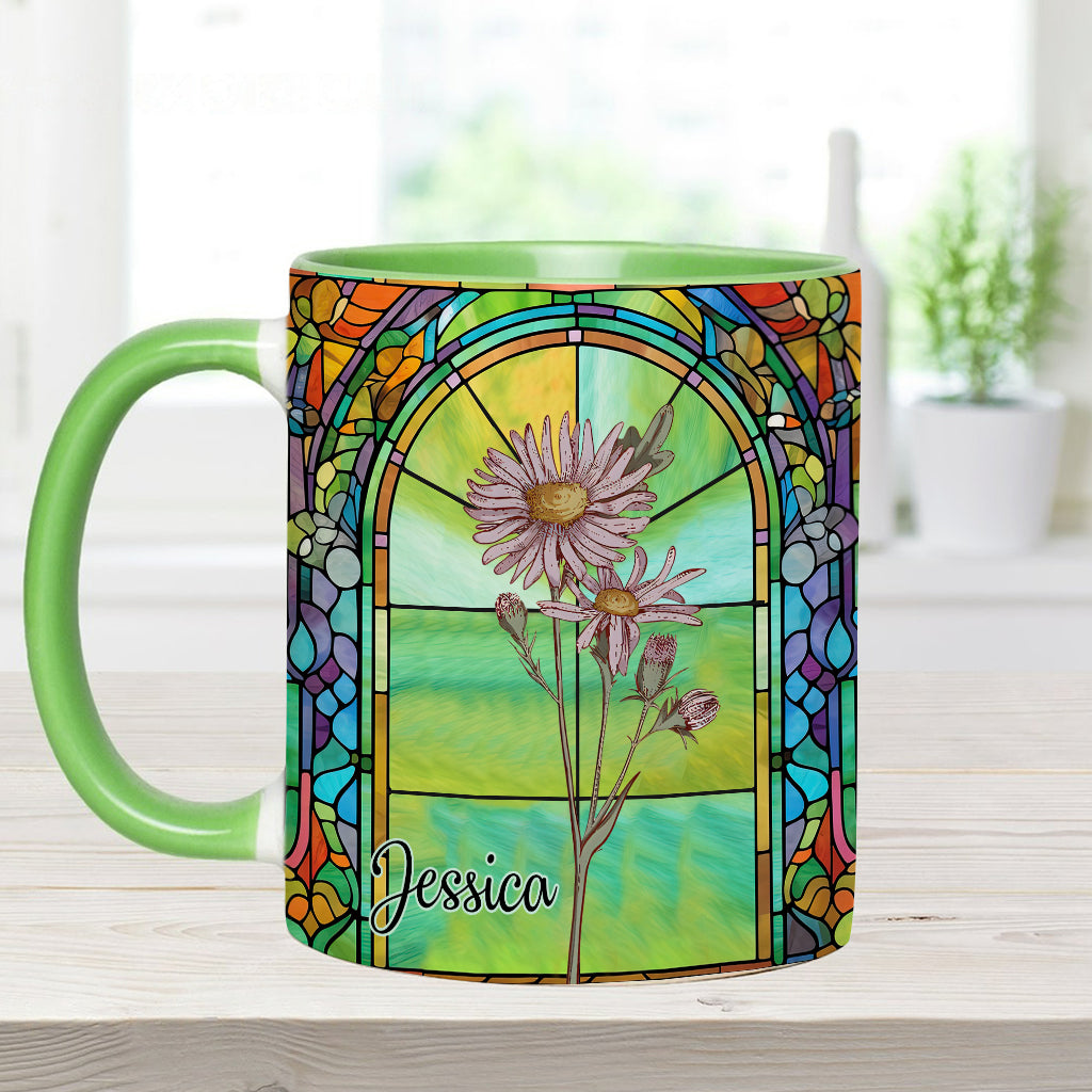 Be Your Own Kind Of Beautiful Birth Month Flower - Personalized Accent Mug