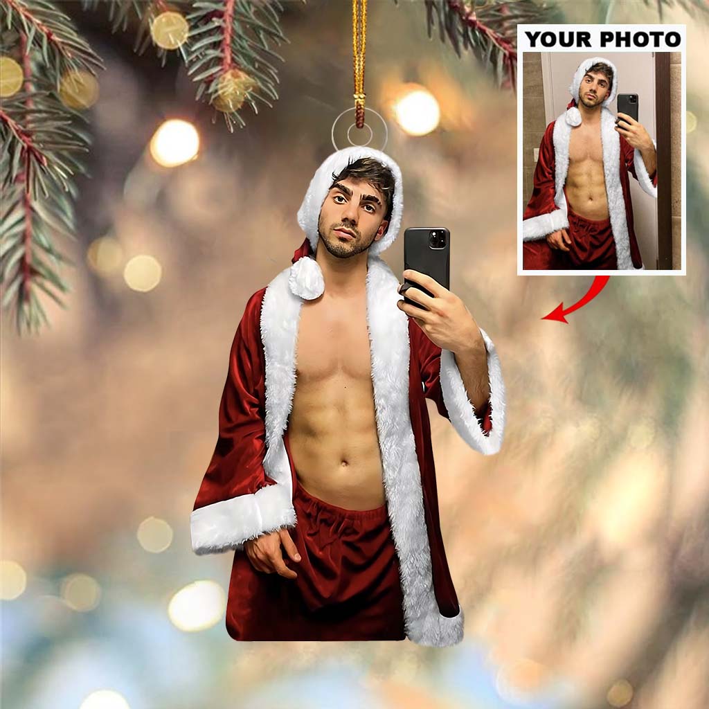 Ornement photo cadeau pour petite amie - Ornement personnalisé pour couple.