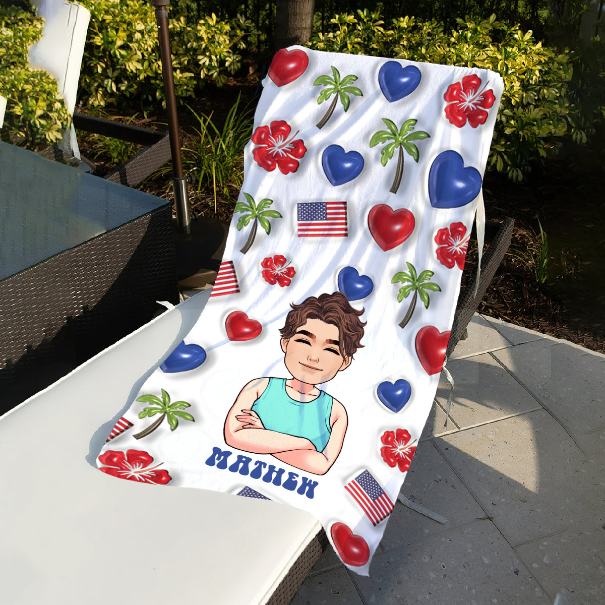 La vie est plus belle à la plage - Serviette de plage personnalisée pour les amoureux de la mer