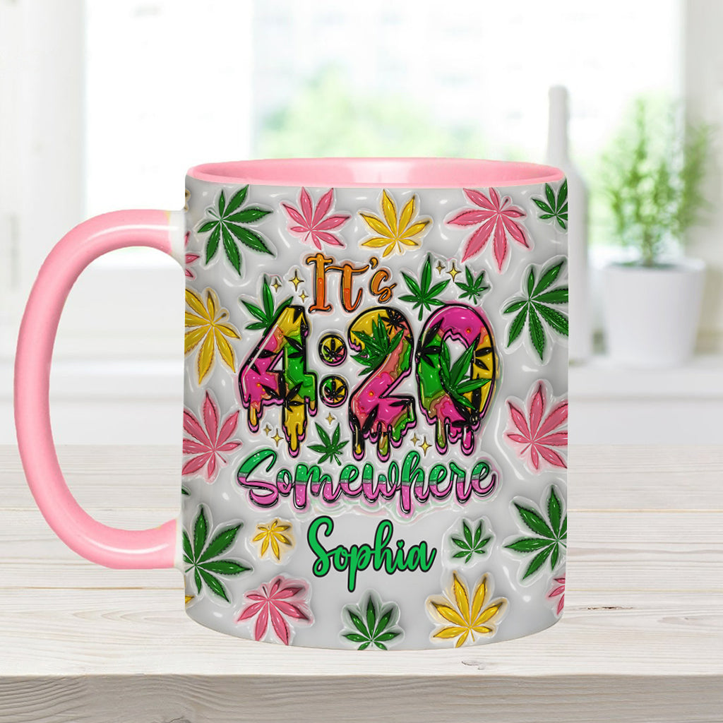 It's 4:20 Somewhere - Personalized Weed Accent Mug