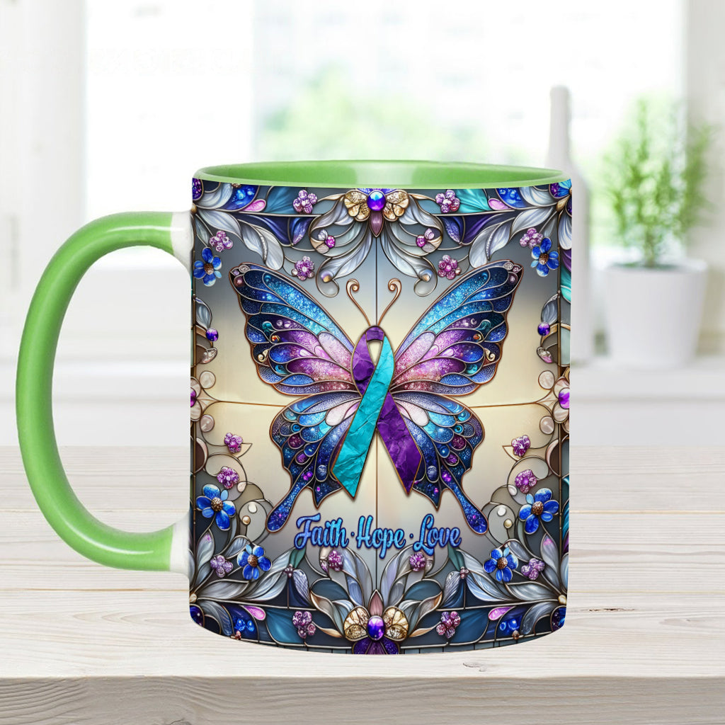 Foi, Espérance, Amour - Mug personnalisé pour la prévention du suicide