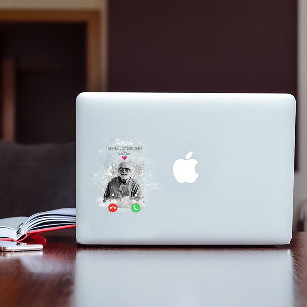 The Call I Wish I Could Make - Personalized Memorial Decal Full