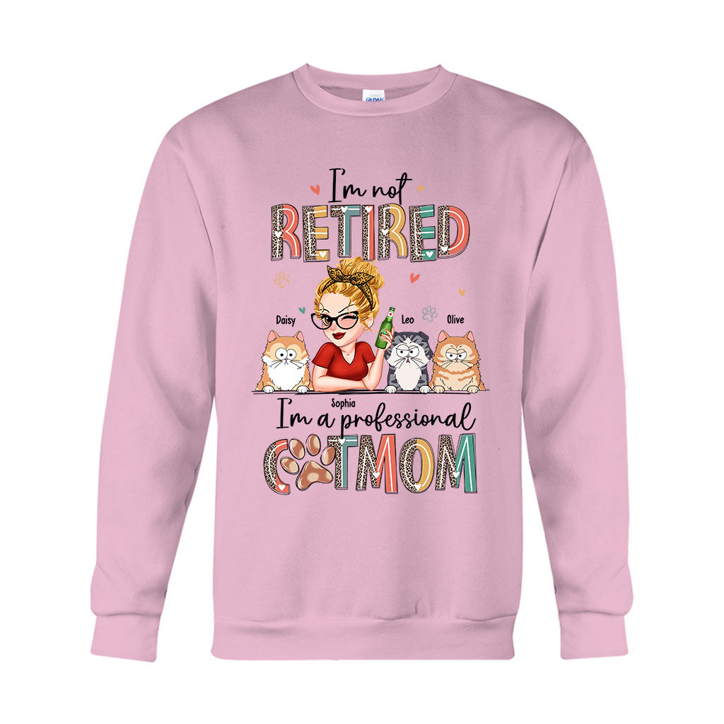 Je ne suis pas à la retraite, je suis une maman professionnelle de chien/chat ! – T-shirt et sweat à capuche personnalisés pour chiens